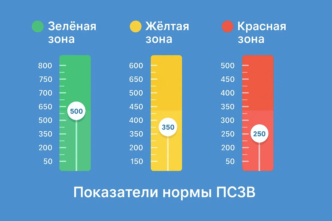 Показатели нормы ПСВ Показатели нормы ПСВ