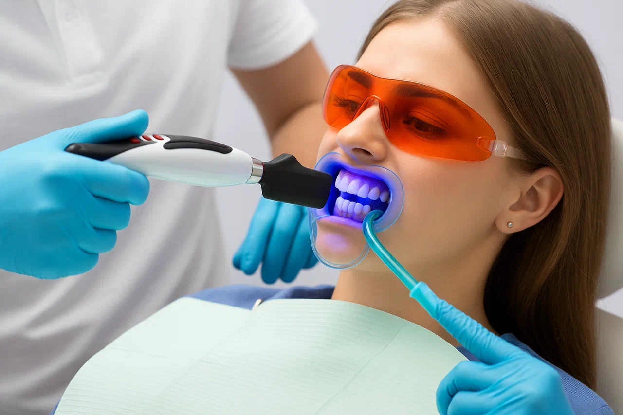 процедура отбеливания зубов