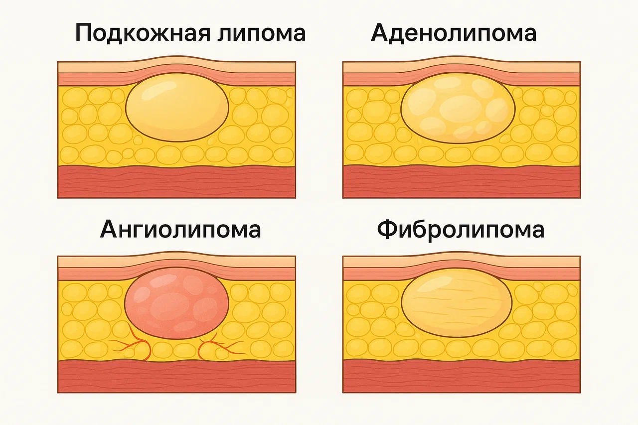 Виды липомы Виды липомы